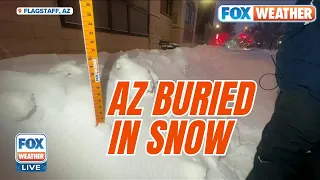 Worst Snowstorm In 4 Years For Arizona, More Than Foot Of Snow In Flagstaff With More Expected