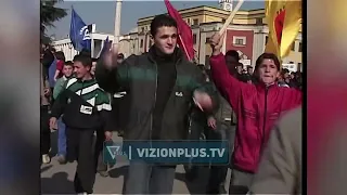 Biznesi i shqetësuar nga dhuna në protestë - Arkiv - 17 Shkurt 2004 - Vizion Plus.