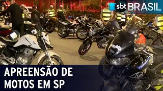 Operação apreende 58 motos em "rolezinho" | SBT Brasil (28/07/23)