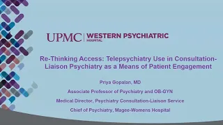 Re-Thinking Access: Telepsychiatry Use in Consultation-Liaison Psychiatry