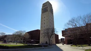 Ann Arbor 4K Walk - University of Michigan - Extensive Central Campus Tour - Beautiful Spring Day