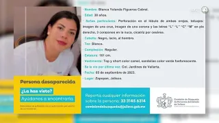 Sin pistas de Blanca Yolanda Figueroa quién desapareció el 5 de septiembre en Zapopan