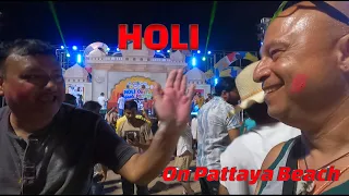 HOLI ON PATTAYA BEACH | PATTAYA | THAILAND | WALKVLOG MEDIA