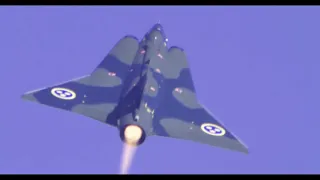 Belgian Air Force Days 2023 - Swedish Air Force SAAB Draken Demo Flight