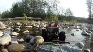 Axial Wraith Go Pro River Run Trail With Customer Crawler Jeep