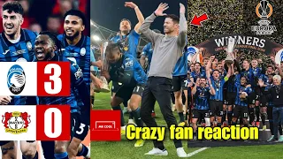 Crazy celebration of Atalanta players and fans after winning Europa League defeat Bayer Leverkusen