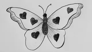 Butterfly Drawing | How To Draw Butterfly Drawing | Easy Butterfly Pencil Drawing