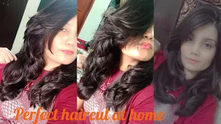 Salon jasa haircut ghar main💥 Proper FEATHER Cut by|Makeup with ashu