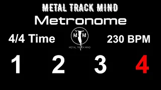Metronome 4/4 Time 230 BPM visual numbers