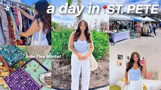 Spend a day with me in ST. PETE VLOG: Flea market, lunch, beach, haul