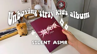 Stray kids 樂 ROCK STAR album limited edition unboxing ASMR 💕 | aesthetic and slient stay vlog