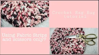 Rag Rug tutorial with fabric strips