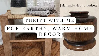 Thrift with Me for Earthy Warm Home Decor | High End Style for Less | Goodwill Amber Interiors Inspo