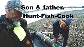 Son & father. Hunt Fish Cook