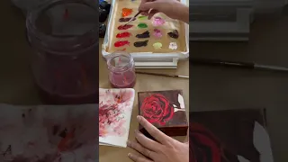 Roses🌹are for someone special❤️ #acrylicpainting #flowerillustration #timelapse #rosepainting