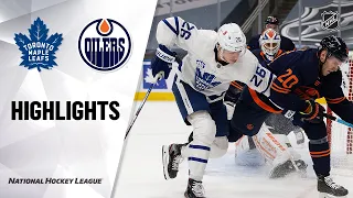 Maple Leafs @ Oilers 1/28/21 | NHL Highlights