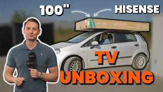 Is a 100" TV too big for an apartment? Hisense 100U7KQ unboxing!