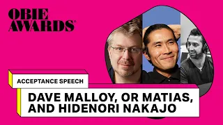 Obie Awards Acceptance Speech: Dave Malloy, Or Matias, Hidenori Nakajo