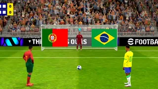 Neymar Jr Vs Ronaldo.Portugal Vs Brazil Match. Penalty Shootout Match 192 | Efootball gameplay 2024.