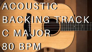 Acoustic Guitar Backing Track | C Major (80 Bpm)