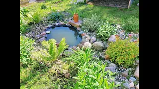 👍УСТАНОВКА И 🌴ОФОРМЛЕНИЕ декоративного ПЛАСТИКОВОГО ПРУДА своими РУКАМИ 👏DECORATIVE POND