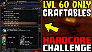 I leveled to 60 with only professions | Hardcore Classic WoW Leveling Challenge