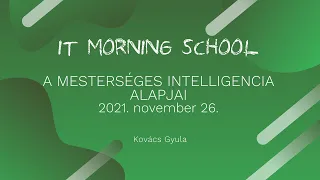 A mesterséges intelligencia alapjai