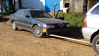 Resgate da Alfa Romeo 164 abandonada