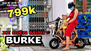 Xe điện mini BURKE 3 chỗ ngồi 5 phuộc nhún [ MẪU MỚI ]