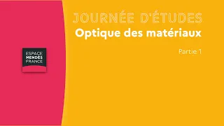 Optique des matériaux - Partie 1