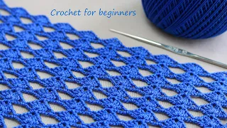 Красивый и простой УЗОР крючком ВЯЗАНИЕ ДЛЯ НОВИЧКОВ How to crochet EASY for beginners pattern