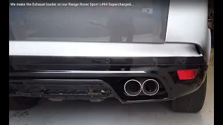 We make the Exhaust louder on our Range Rover Sport L494 Supercharged...