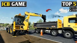 TOP 5 BEST JCB SIMULATOR FOR.           ANDROID (BEST CONSTRUCTION SIMULATOR