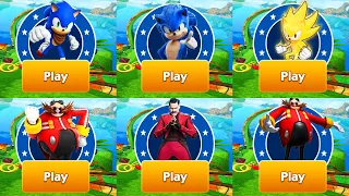 Sonic Dash - Dr.Eggman vs Dr.Robotnik All Characters Unlocked and Fully Upgraded - Run Gameplay