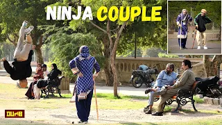 Old Ninja Couple Backflips