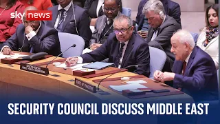 UN Security Council meeting discussing the situation in the Middle East | Wednesday 14 February