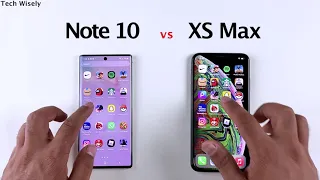 SAMSUNG Note 10 vs iPhone XS Max Speed Test | 2021
