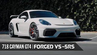 Porsche 718 GT4 on APEX 20" VS-5RS Forged Wheels