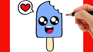 HOW TO DRAW A CUTE ICE CREAM KAWAII