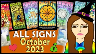 October 2023 All Signs Timestamped Eclipses Season! Psychic Intuitive Tarot guided messages reading
