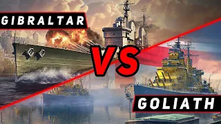 КРЕЙСЕР GIBRALTAR VS GOLIATH! ЧТО ОКАЖЕТСЯ СИЛЬНЕЕ? МИР СУПЕРКОРАБЛЕЙ/WORLD OF WARSHIPS