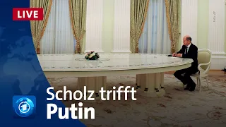 Bundeskanzler Scholz trifft Russlands Präsident Putin