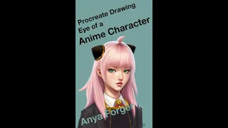 How to draw anime eye in Procreate | Anya Forger in high school Spy X Family