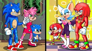 Poor Family Sonic vs Rich Family Knuckles | Please Stay Away From My Family , Sonic