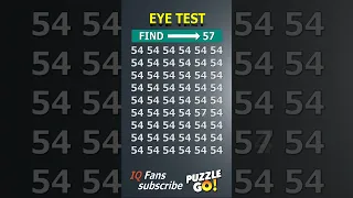 Find 57, where? | Brain Teaser IQ Test #shorts #different #puzzles #opticalillusion