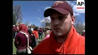 Minute of silence in memory of Virginia Tech victims; families, friends