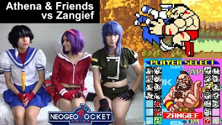 Cosplay Retas - Sakura, Athena y Leona VS Zangief de Street Fighter | SNK vs Capcom