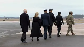 Pres. Biden attends dignified transfer for service members from Georgia killed in Jordan