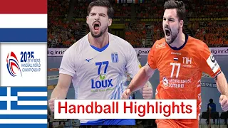 Netherlands VS Greece Handball Highlights men's world championship Qualification 2025
