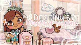 Destiny’s school morning routine *aesthetic* 🌷💝 || *with voice* 🔊 || avatar world 🌍